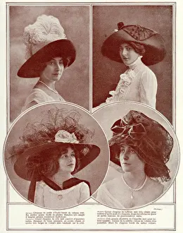 Millinery: Selection of Edwardian hats 1910