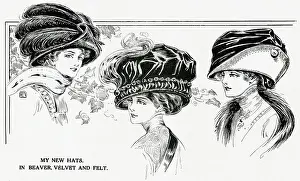 Headwear: Selection of hats 1909
