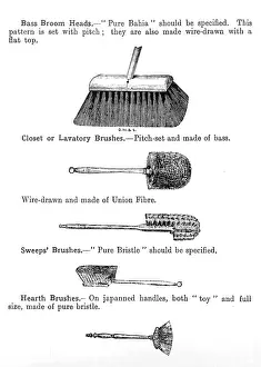 Closet: A selection of household brushes