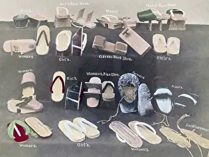 Selection: Selection of Japanese shoe types circa 1890s