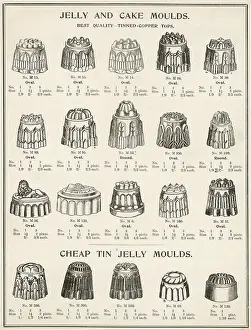 Mould: A selection of jelly and cake moulds