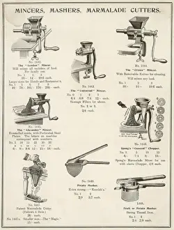 Marmalade: A selection of mincers, mashers and marmalade cutters