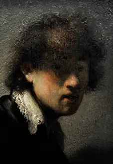 Rembrandt: Self-portrait, 1628-1629, by Rembrandt van Rijn