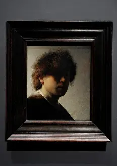 Rembrandt: Self-portrait, 1628, by Rembrandt van Rijn