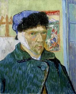 Bandaged: Self-Portrait with Bandaged Ear 1889. Vincent