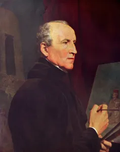 Easel: Self-portrait at an easel, by Ferdinand Georg