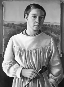 Workwear: Self-portrait by Fridel Dethleffs Edelmann, 1932