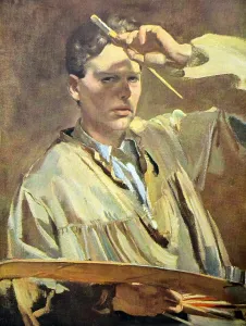 Kunst: Self-portrait by Rudolf Hermann Eisenmenger, published