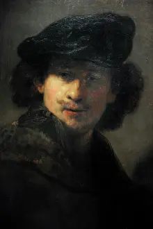 Rembrandt: Self-portrait with Velvet Beret and Furred Mantel, 1634