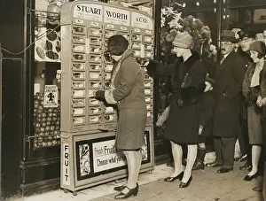 Vending: Self-service kiosk, 1928