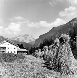 Sella: Sella seen from Fassa Valley