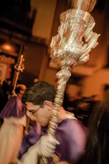 Iglesia: Semana Santa procession in Madrid, Spain