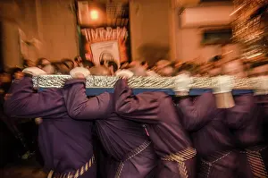 Iglesia: Semana Santa procession in Madrid, Spain