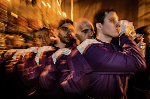 Iglesia: Semana Santa procession in Madrid, Spain