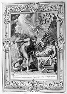 Represented: Semele consumed by the fire of Zeus. Engraved