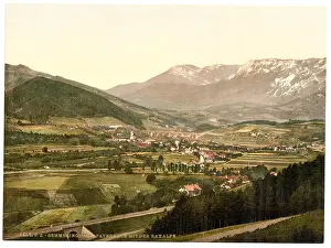 Styria: Semmering Railway, Payerbach with the Raxalpe, Styria, Austr