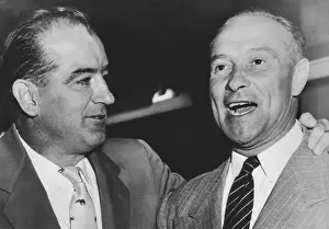 Senatorial: Sen. Joseph McCarthy campaigning with Sen. William