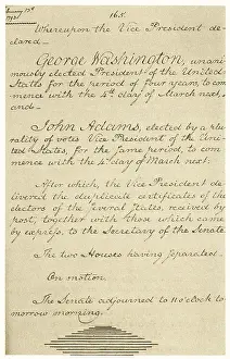 Cursive: US Senate journal, 1794