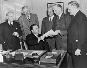 Southerners: Senator Howard McGrath (seated), demands withdrawal