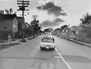 Motorcades: Senator John F. Kennedy campaigning on the ?