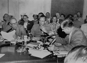 Scares: Senator Joseph McCarthy (right) demands an apology