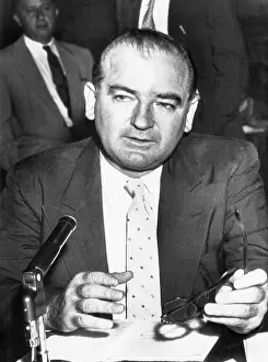 Recess: Senator Joseph McCarthy sits at the witness ?