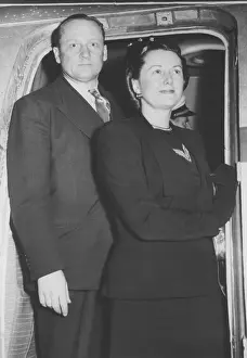 Herrick: Senator and Mrs. William Knowland leaving for a