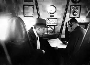 Telegrams: Sending a telegram on an airplane, 1931