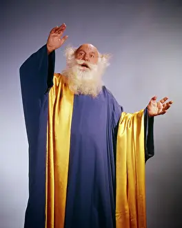 Clairvoyant: Senior Man Character White Beard Long Blue and
