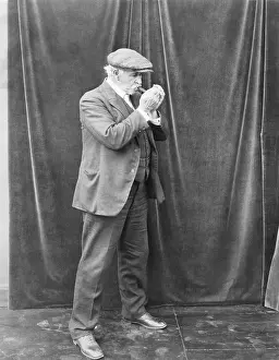 Dependency: Senior man smoking cigar