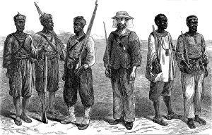 Ashanti: Sentries of the different lines of troops in Camp at Prahsu