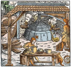 Georgius: Separating Metals in Cupellation Furnace, Agricola's De Re M