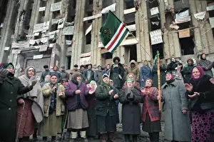 Chechnya: Separatist rally in Grozny, 1996