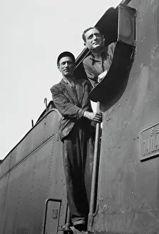 September 1943 - Workers on a train in Sicily