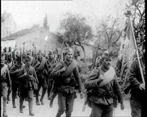 Forwards: Serbian Soldiers Marching Forwards