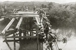 Retreating: Serbian troops retreating during the First World War, 1916