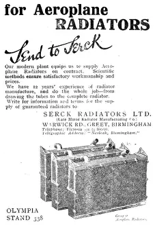 Serck: Serck Aero Engine Radiators 1919 Advert