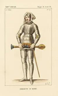 Mifliez: Sergeant at arms, royal guard, mace-bearer, 13th century