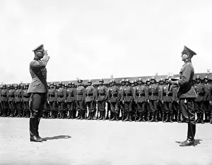 Spandau: Sergeant reports to a company commander in Spandau, 1938