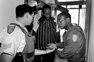Berea: Sergeant Stander (L) and Constable Sibanyoni check