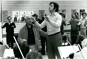 Musik: Sergiu Celibidache, Romanian conductor, teaching in Munich