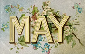 Girlss: Name Series - Big Letter Postcard MAY