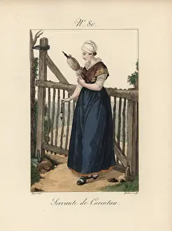 Caux: Servant at Carentan The simple cotton bonnet