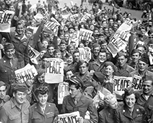 Servicewoman: Service men and women send up cheers at ?