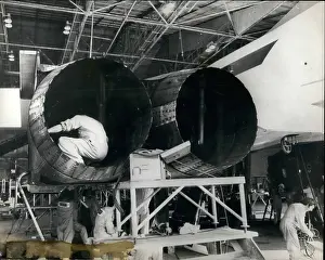 Technicians: Servicing of Concorde airliner in Sydney, Australia