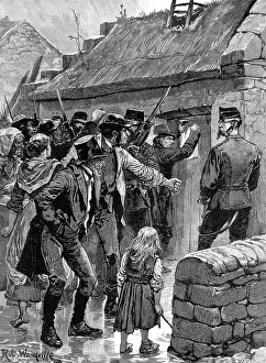 Rents: Serving an Eviction Notice near Headford, Galway, 1880