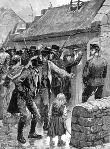 Forcibly: Serving a process near Headford, Galway, Ireland