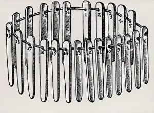 Value: Set of 24 touch needles. (Basle, 1556). Woodcut