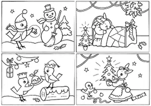 Adair: Set of four colouring cards