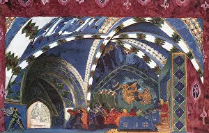 Bakst: Set design by Bakst for L'Apres-midi d'un Faune